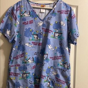 Scrubs Top Snoopy Peanuts women’s Large